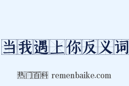 当我遇上你反义词是什么意思的图片